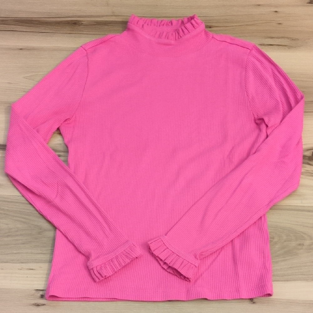 EUC J. Crew Ruffle Neck Turtleneck Top Size Medium